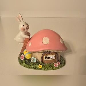 Easter Bunny Mushroom House Decor